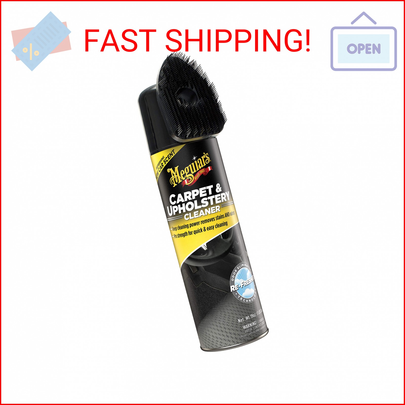 Meguiar's Carpet & Upholstery Cleaner – Deep Cleaning Power Removes Stains and O