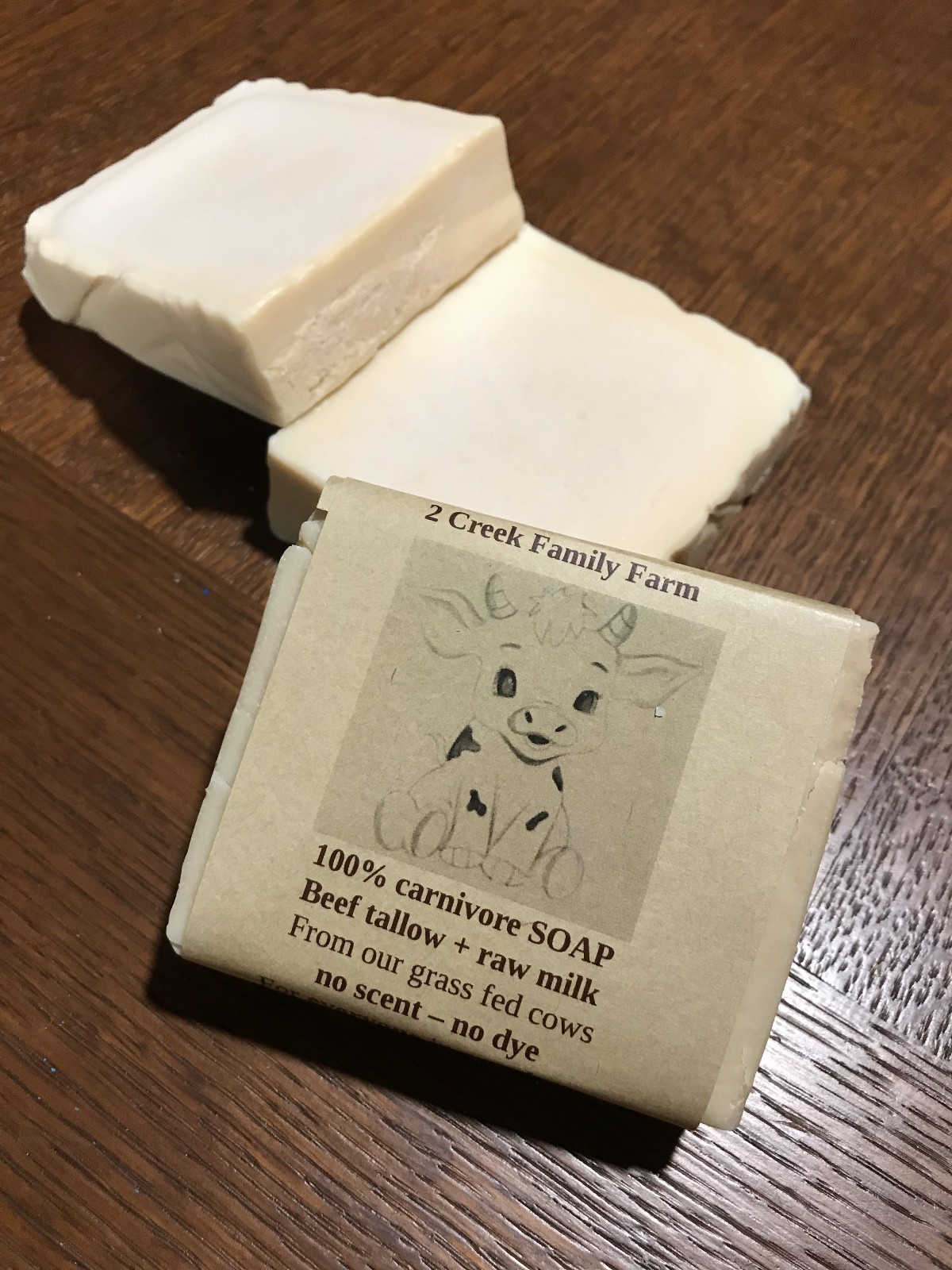 Tallow soap - CARNIVORE soap - Grass fed Tallow - Raw Milk - no scent -no dye -