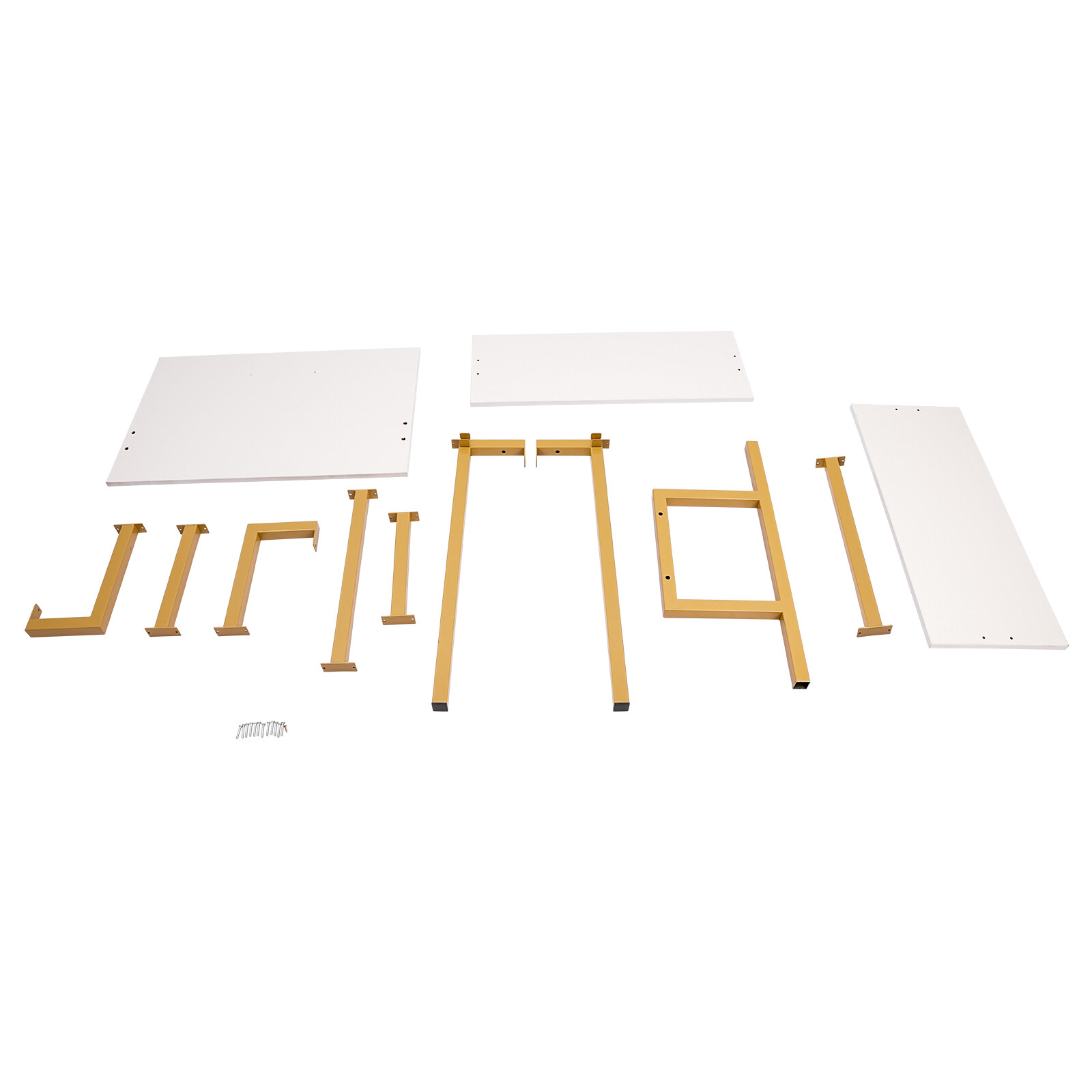 Wall Mount Writing Table 3-tier Computer Desk Storage Home Office w/ Power Strip