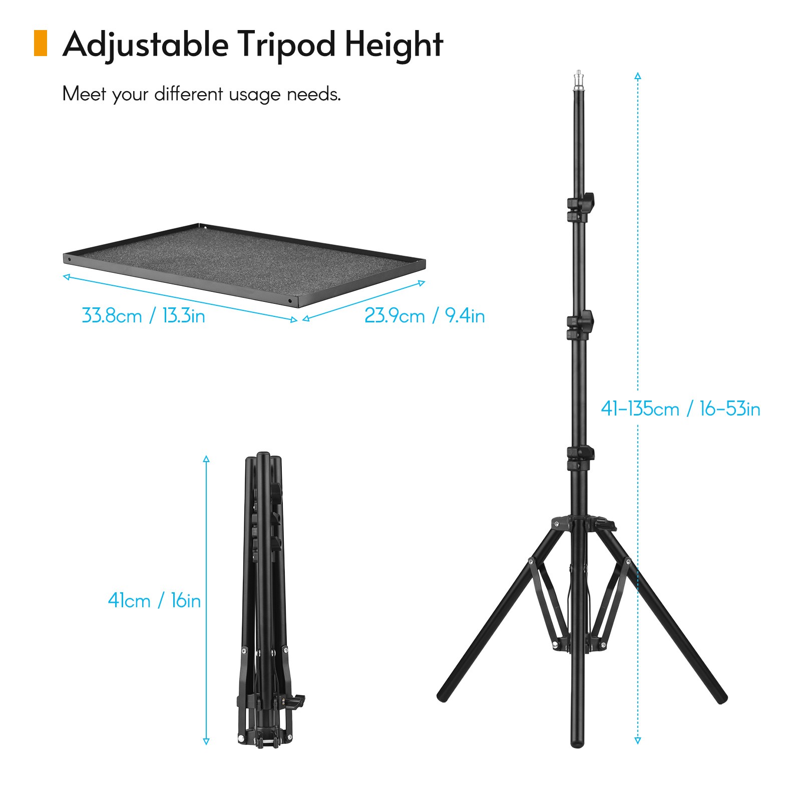 Universal Laptop Projector Tripod Stand & Holder Aluminum Alloy Computer Pr NPQT