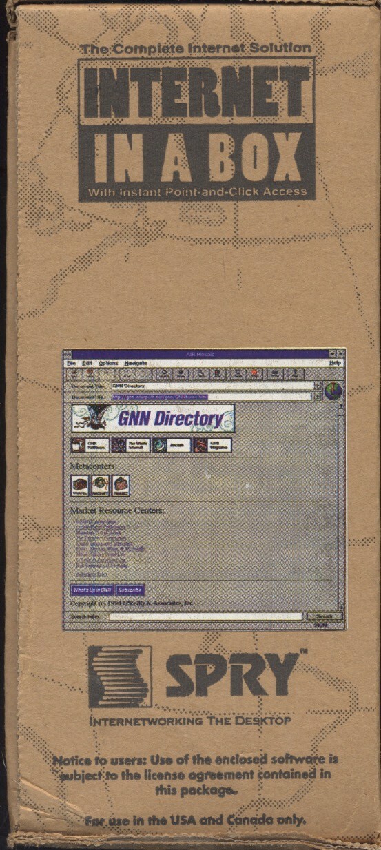 Rare...Internet in a Box, Spry Canadian Version, unused, unopened