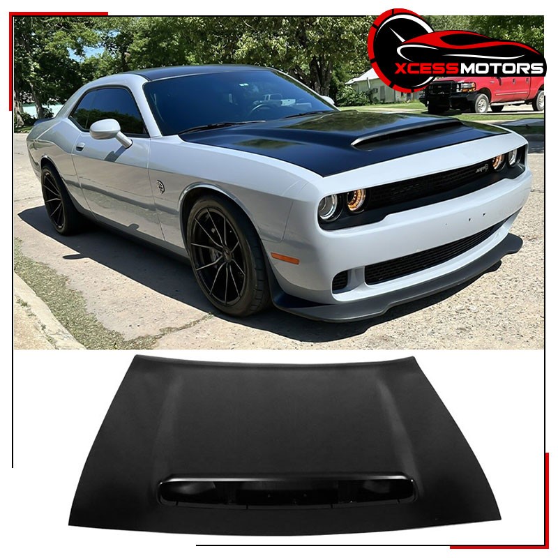 Fits 08-23 Dodge Challenger Demon Style Front Hood Panel Unpainted - Aluminum