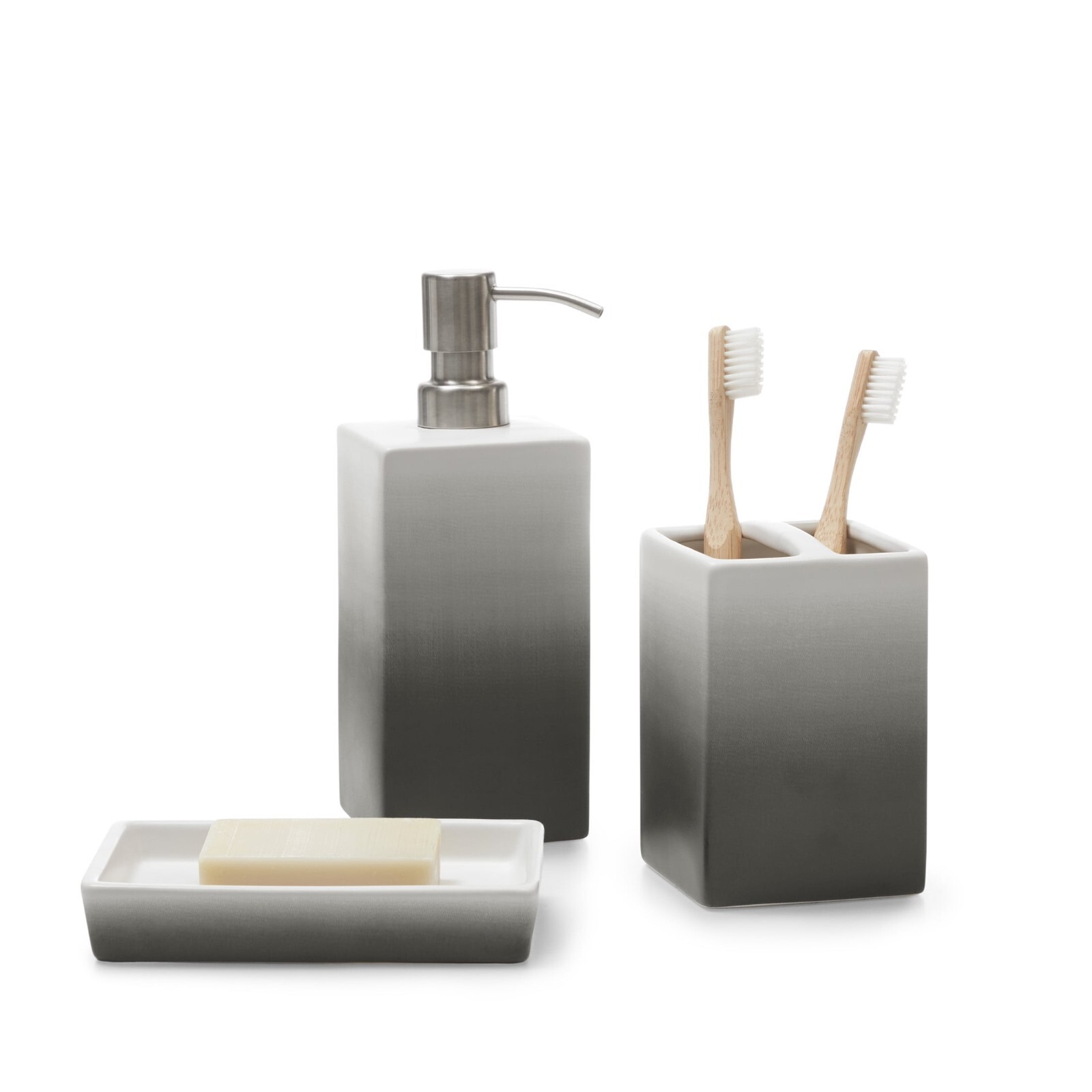 Gap Home Ombre Ceramic Bath Accessory Set in Gray, 3-Piece