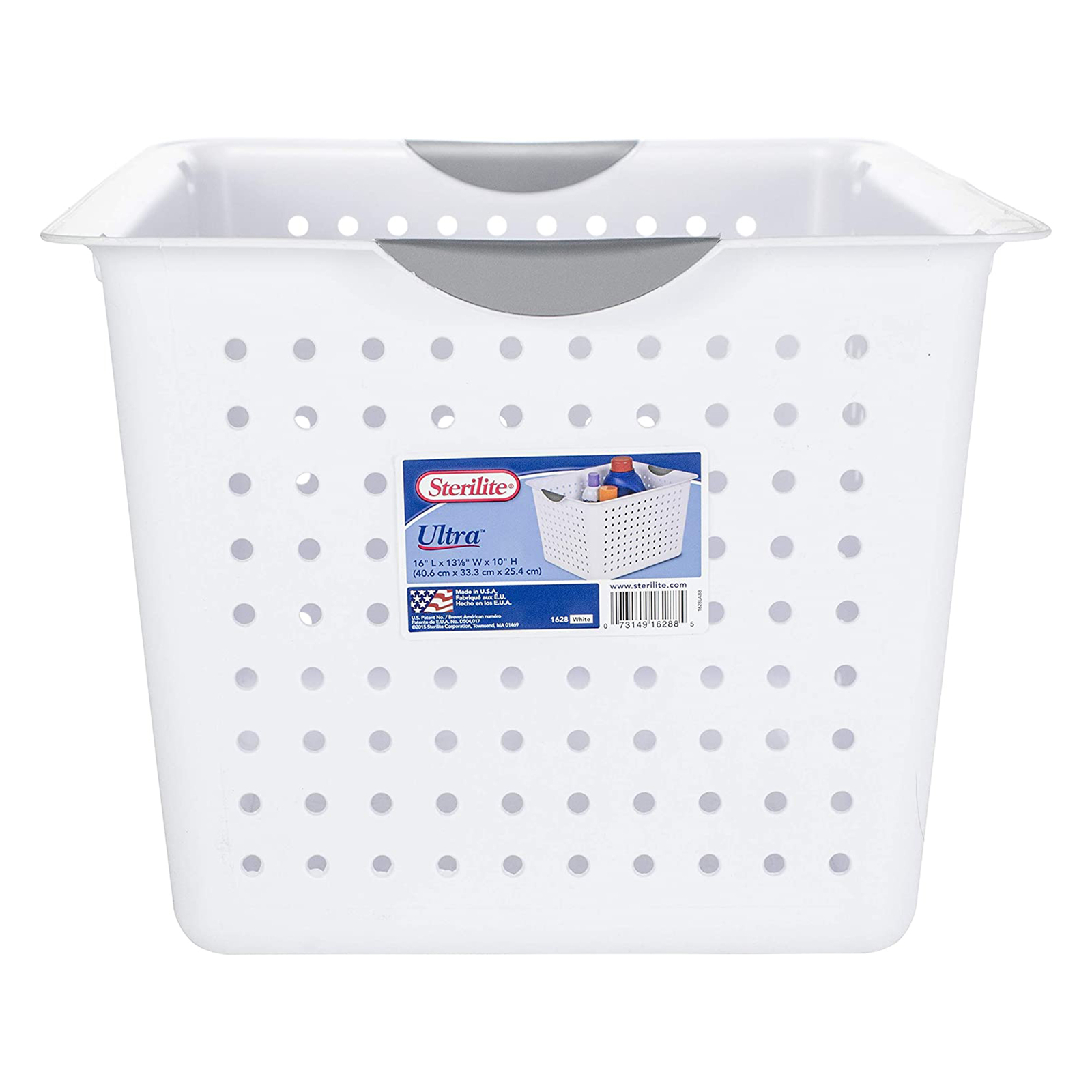 Sterilite Large Deep Durable Ultra Plastic Storage Basket Tote, White (6 Pack)