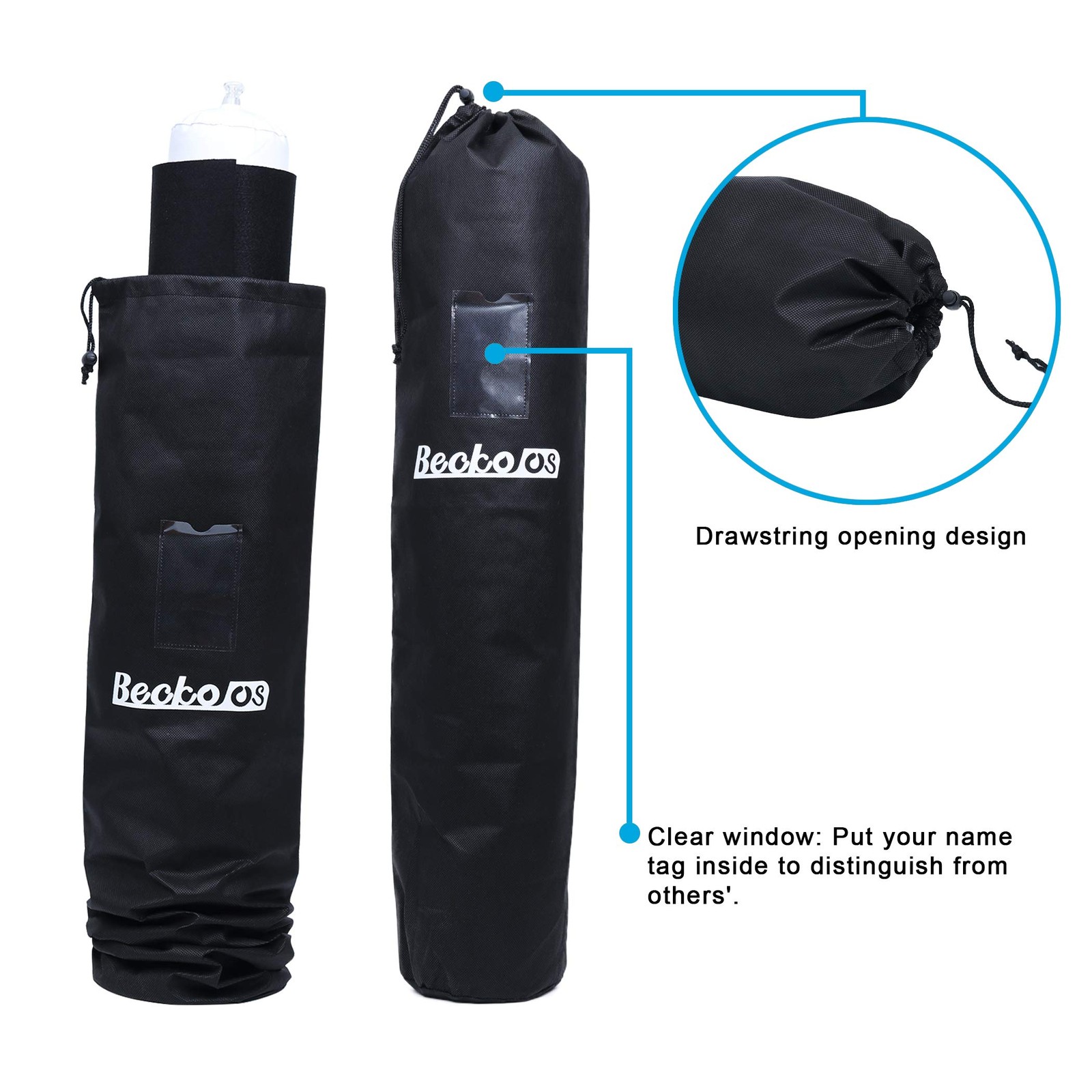 Becko US Puzzle Mat Roll Up with Drawstring Storage Bag, Felt Rollup Mat for