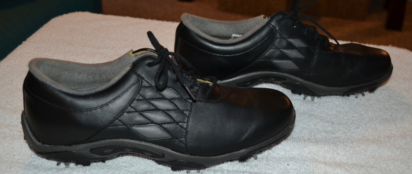 Footjoy FJ SYNR-G Men's Golf Shoes Black Lizard Print 53891 Size 12 m