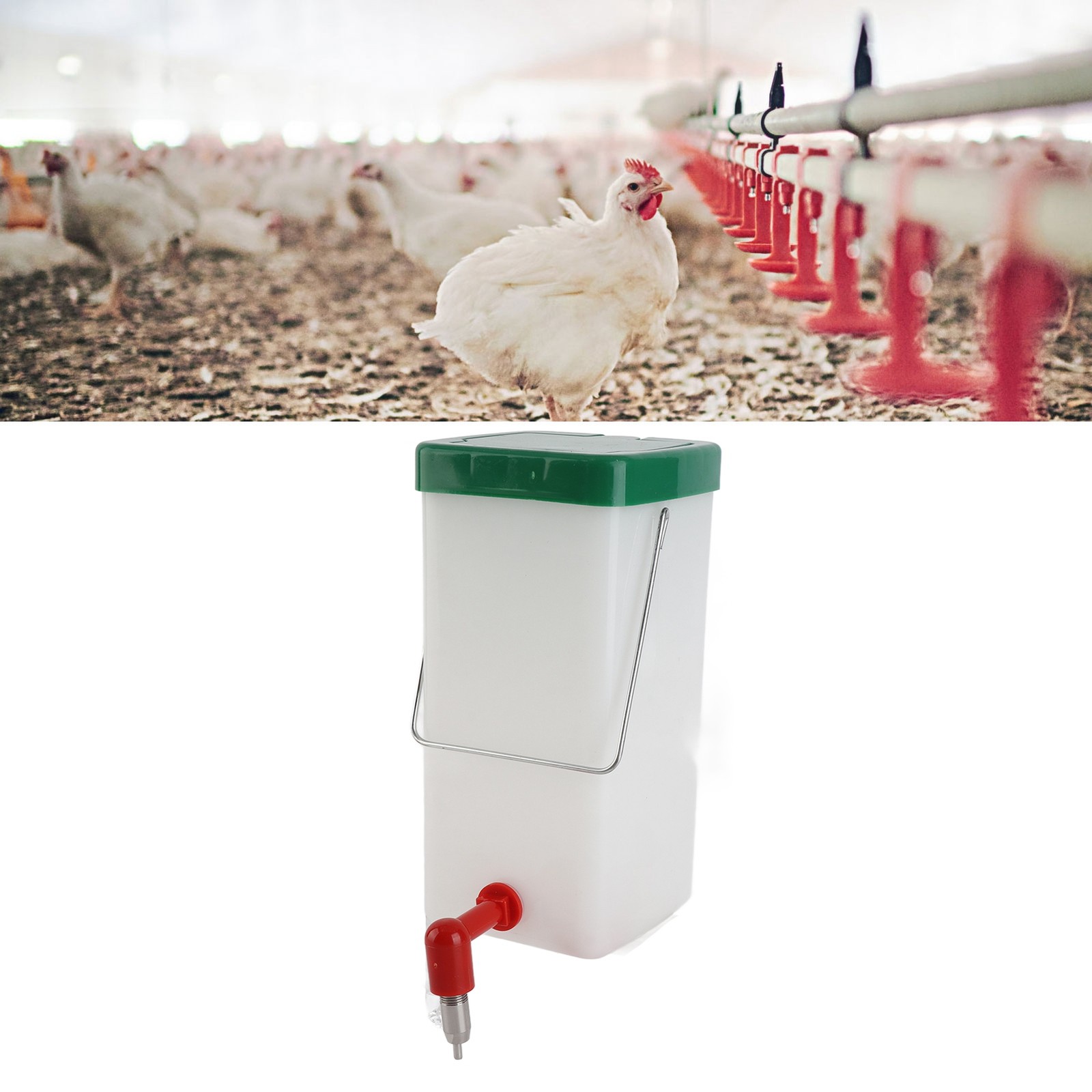 Hanging Chicken Nipple Waterer 1L Leak Proof Poultry Drinker