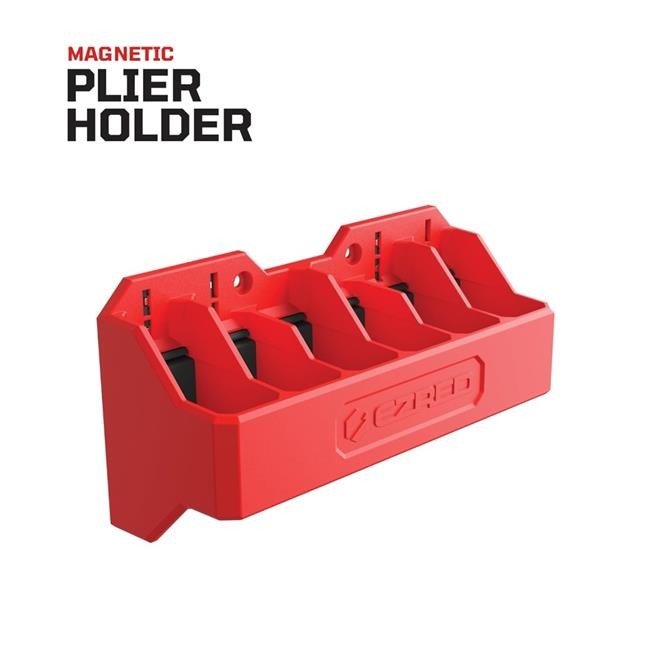 Ezred EZR-EZPH6 Red Magnetic Plier Tool Holder- 6 Slot