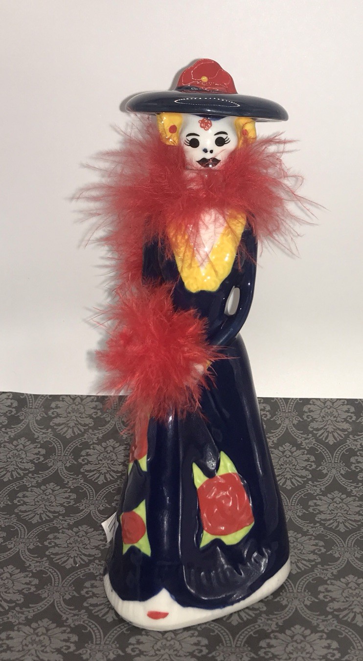 Tita Dona Celia  Empty Tequila Bottle Lady Blanco 100ML 7.5” Tall Rare No Damage