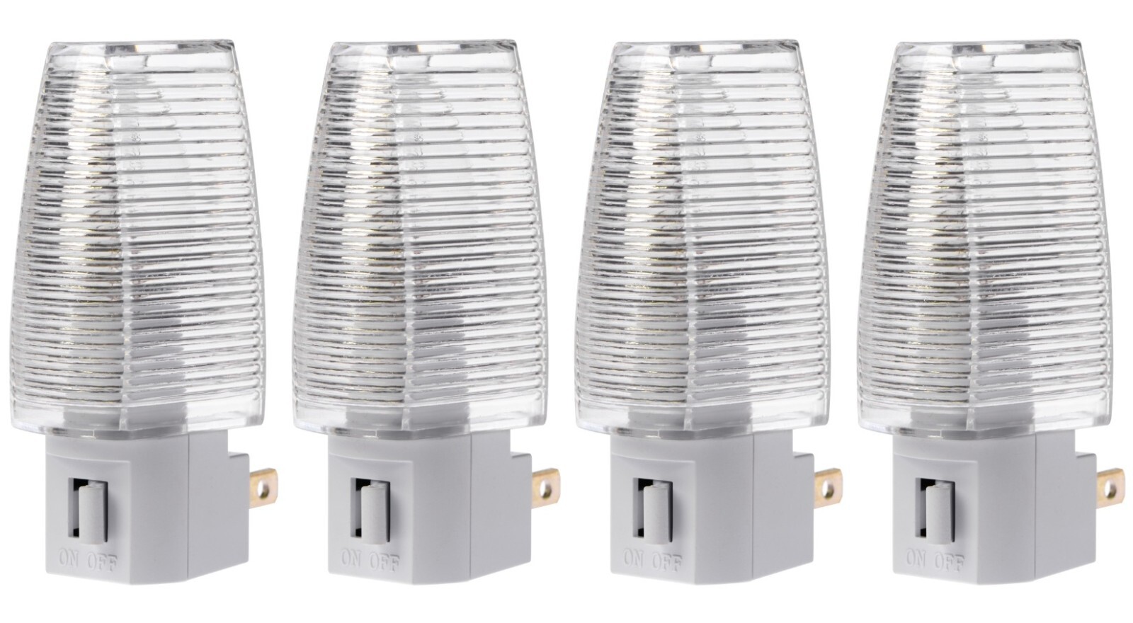Plug in Night Light with Manual On/Off Switch - Includes 4W Bulb | 4 Pack US