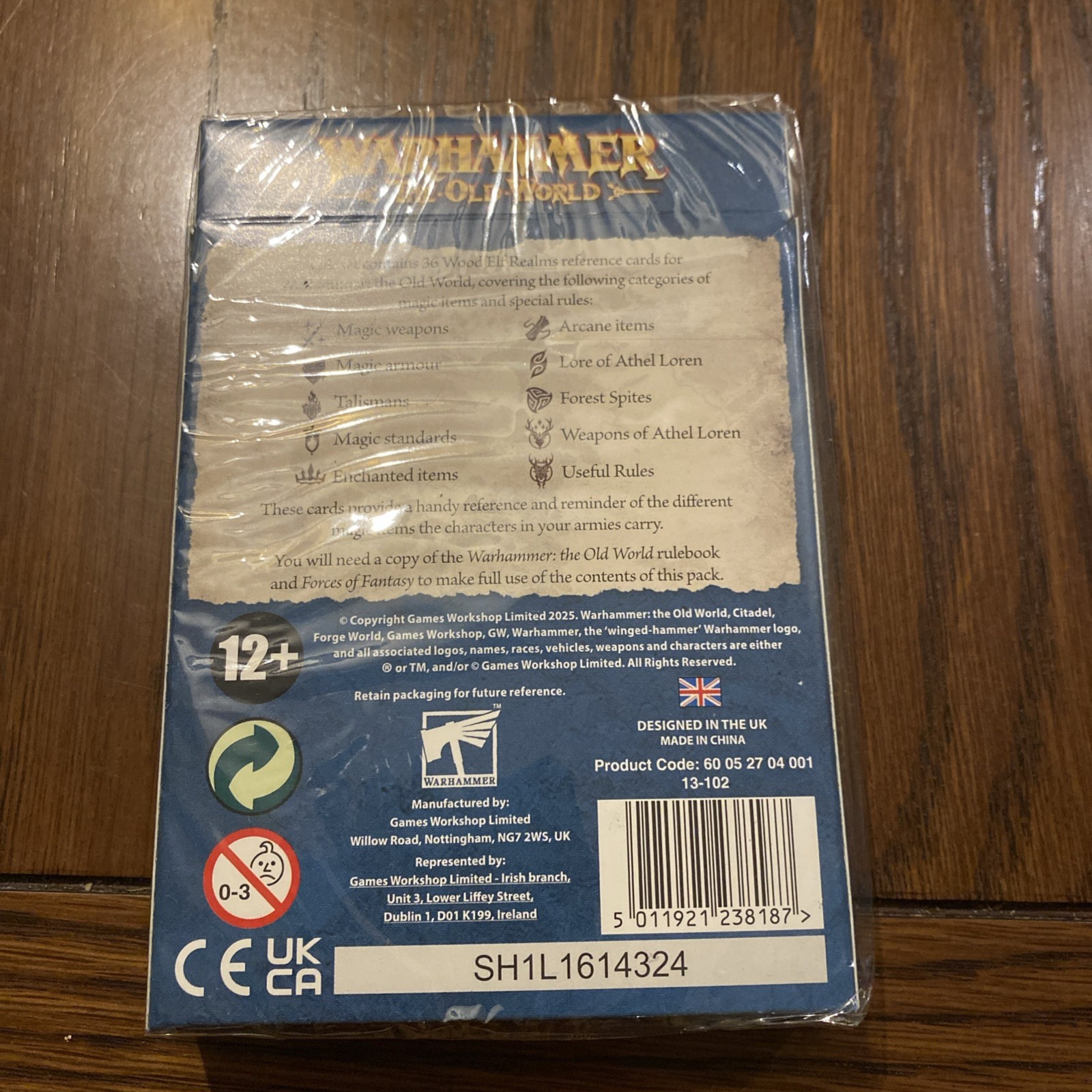 Warhammer The Old World - Wood Elf Realms Reference Card Pack (New & Sealed)
