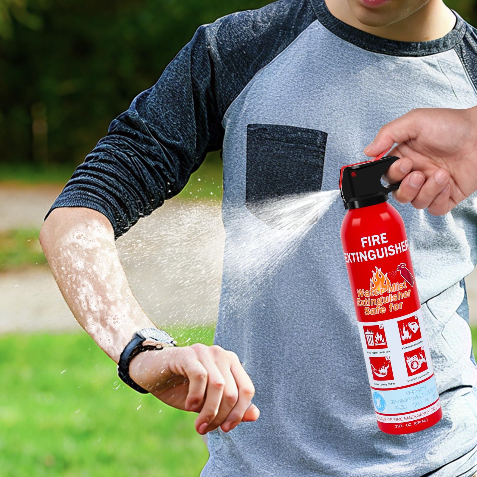 1 Pack Fire Extinguisher for Home, Kitchen, Car, and Grill,Ompact WaterBased ...