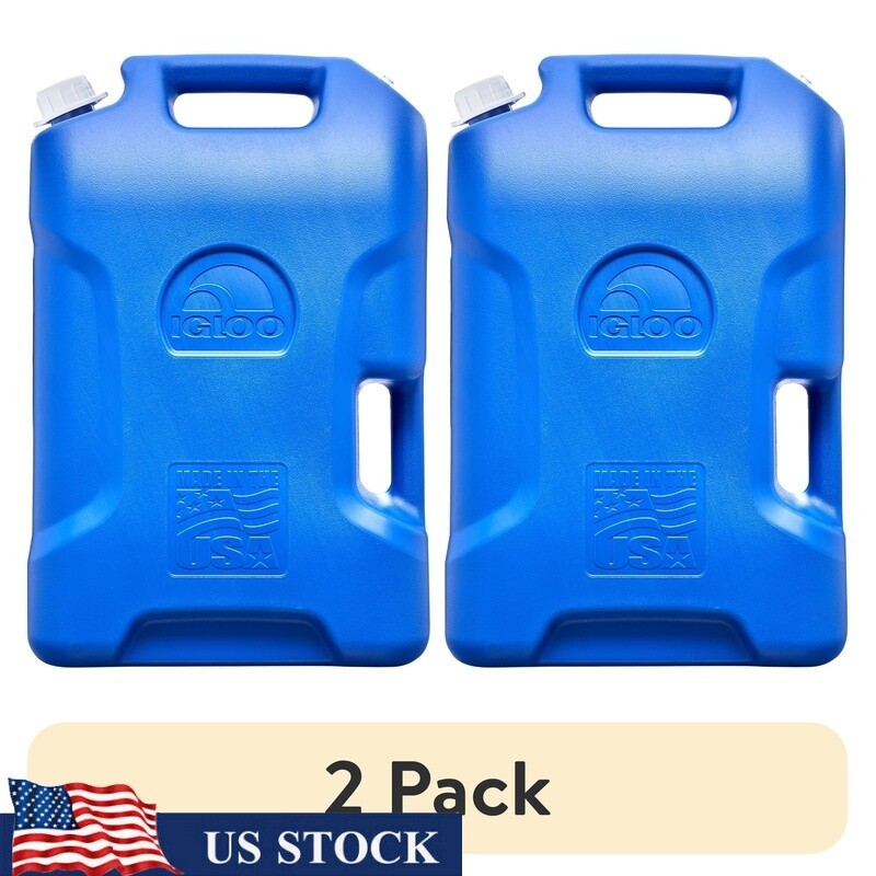 6 Gallon Water Storage Container 2 Pack Camping Outdoor Sports Emergency Use