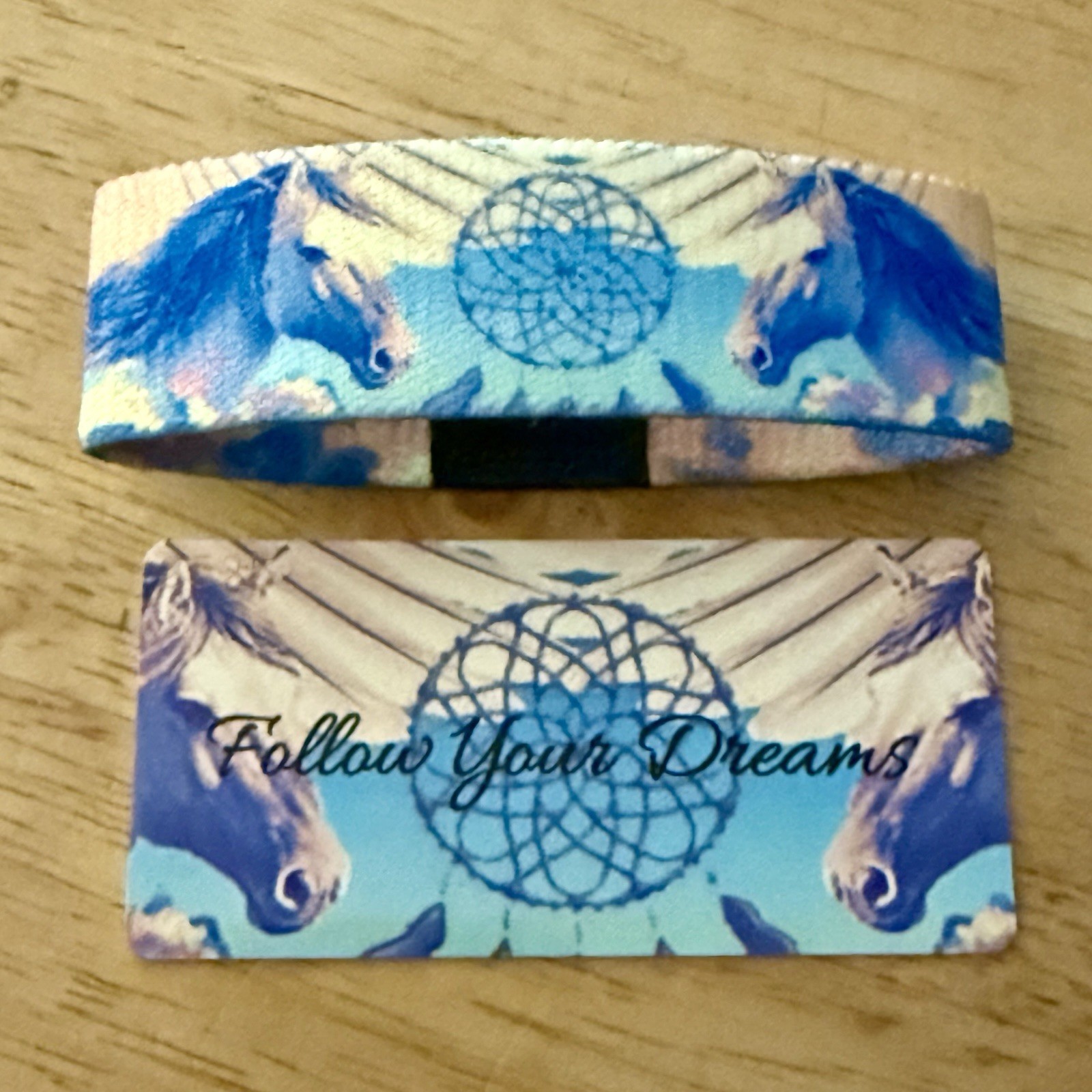 New! ZOX Strap *FOLLOW YOUR DREAMS* Sz MEDIUM - Reversible Wristband with Card