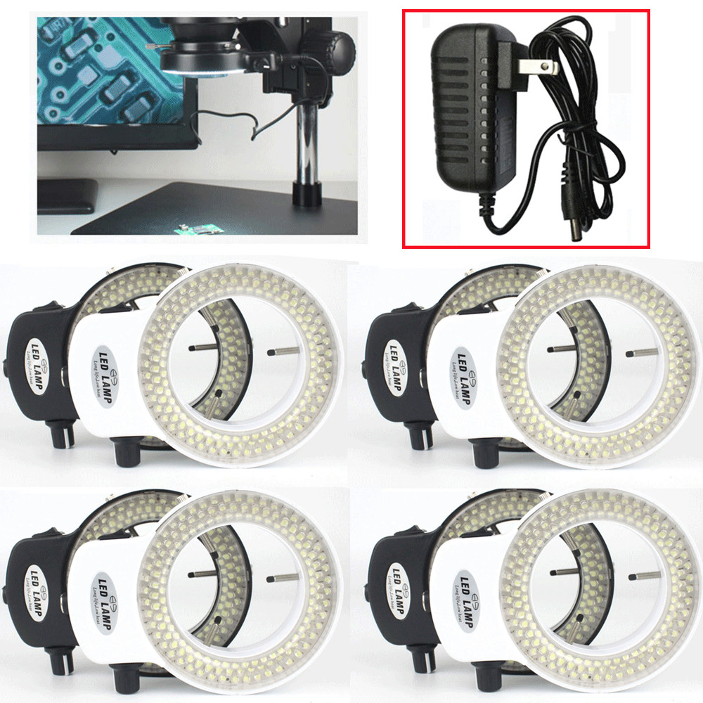144 LED Bulb Microscope Ring Light Illuminator Adjustable Bright Lamp Wholesale