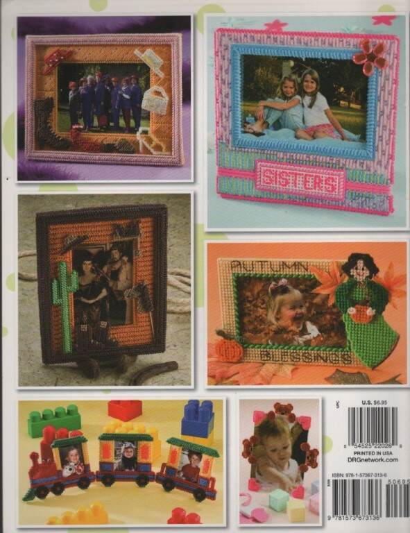 PLASTIC CANVAS PHOTO FRAMES 11 GREAT DESIGNS
