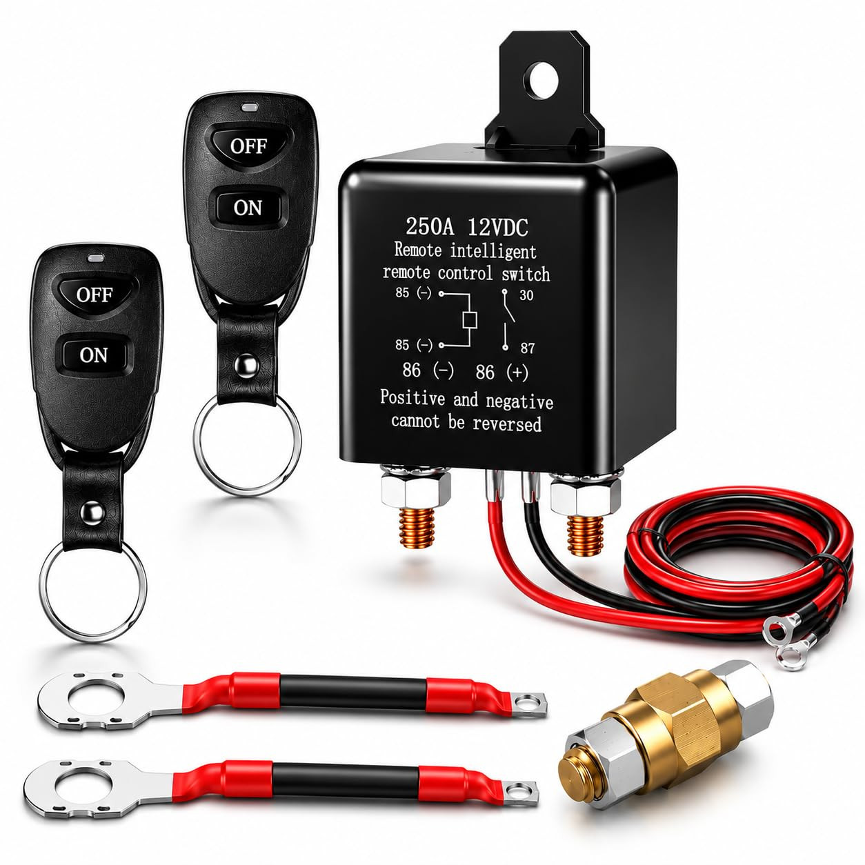 Side Post Remote Battery Disconnect Switch 12V 250A – Battery Cut off Switch Pre