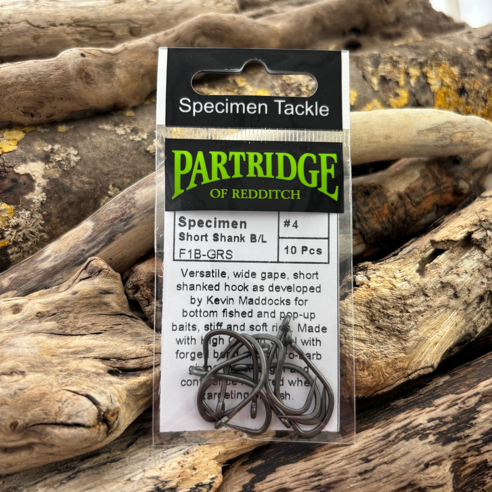 Partridge Specimen Carp Hook F1B Barbless Short-Shank Boilie