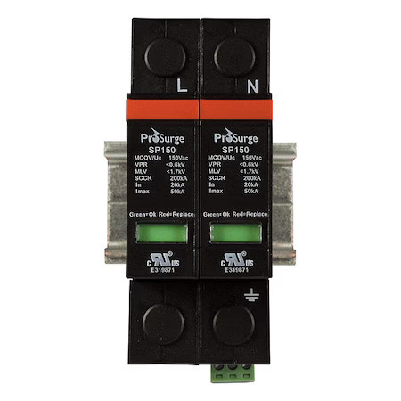 Protec Asisp150-2P Surge Protection Device, 1 Phase, 120V, 2 Poles, 3 Wires