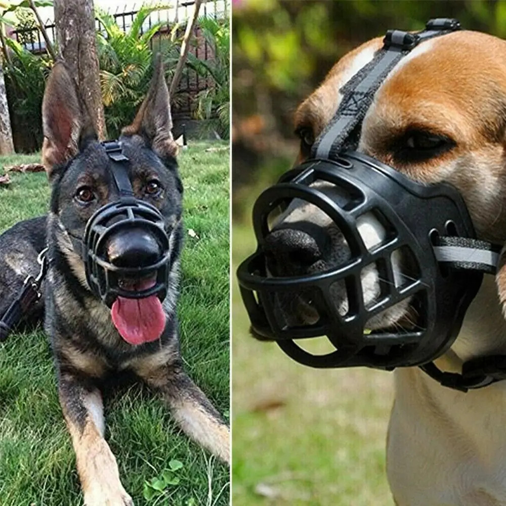 Durable Anti-biting Adjustable Dog Muzzle with Reflective Strip Can Drink Water