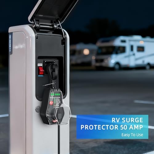 50A RV Surge Protector with Replaceable Module & Extra Module, LED and Module