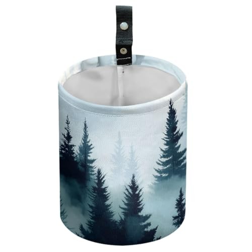 Car Trash Can Waterproof Garbage Can Car-Seat Back Hanging Mountain Forest