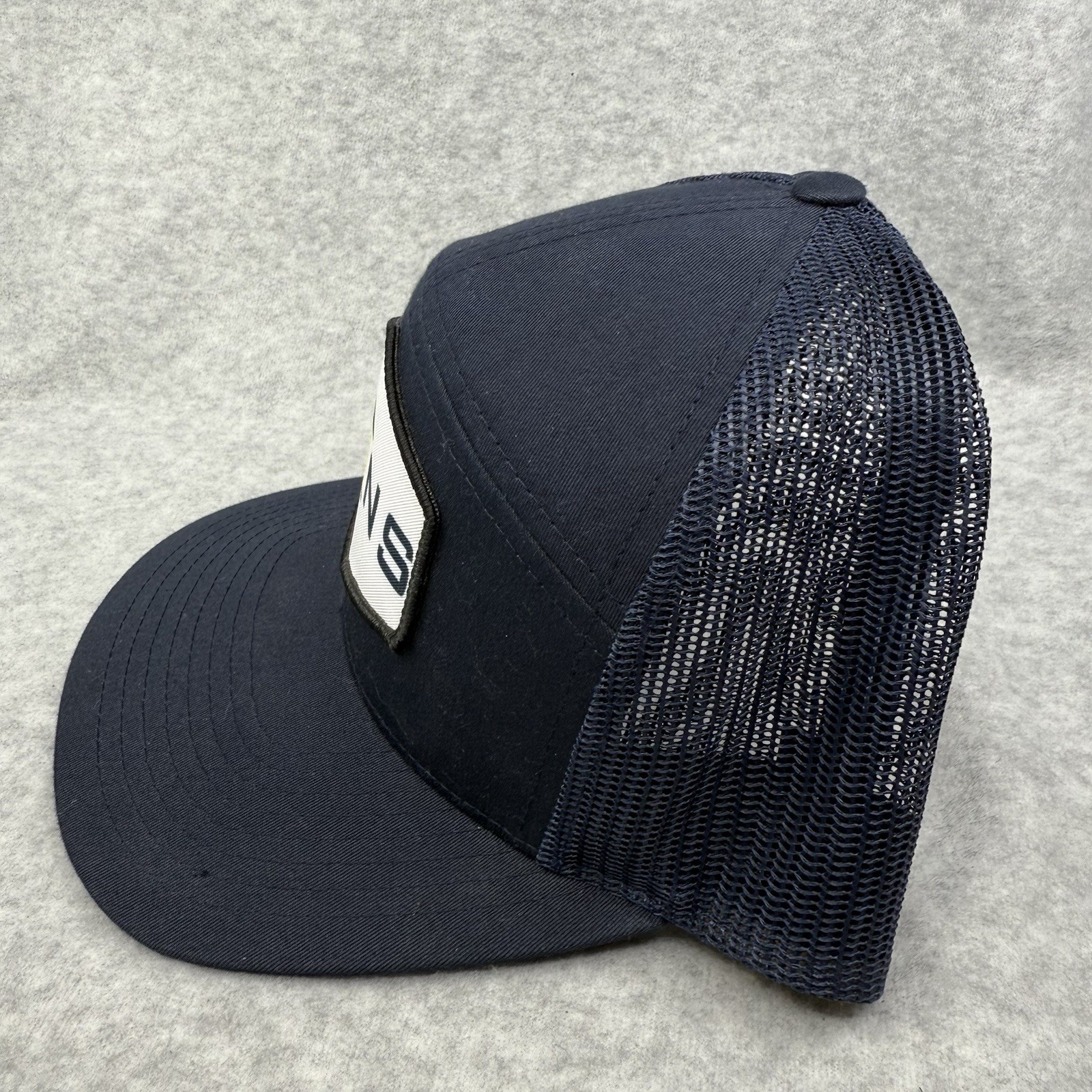 Skins 5 Panel Golf Hat Black Meshback Snapback Patch Logo