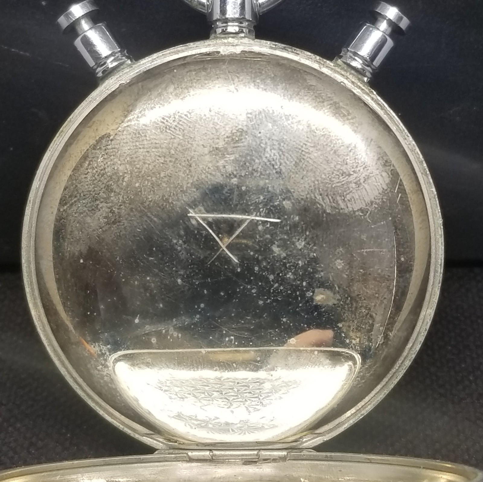 J0269 1948 Swiss Large Lemania Split Second Stop Watch, Needs Work.