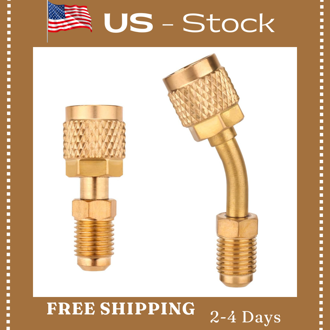 Straight Adapter & Angled Adapter, R410A Adapter Mini Split Adapter 5/16" Female