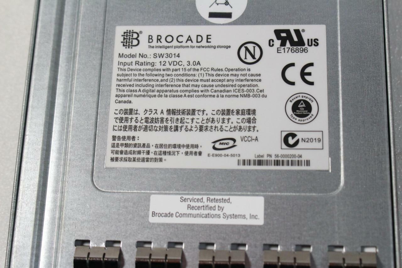 New Dell PowerEdge 1855 Brocade 4-Port Fibre Switch Box SW3014 T8560 N9473