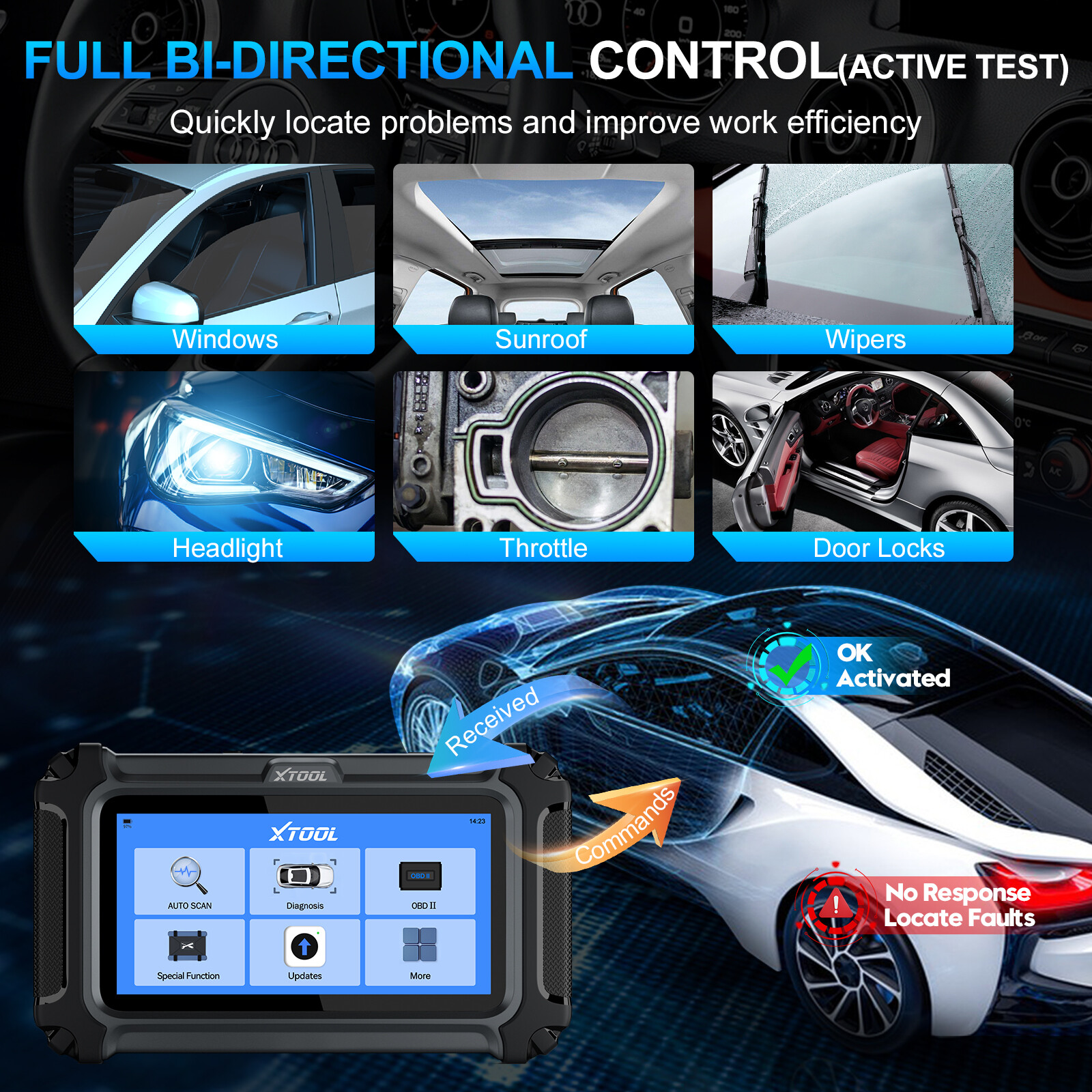 XTOOL IP500 For BMW All System Bidirectional OBD2 Diagnostic Scanner ECU Coding