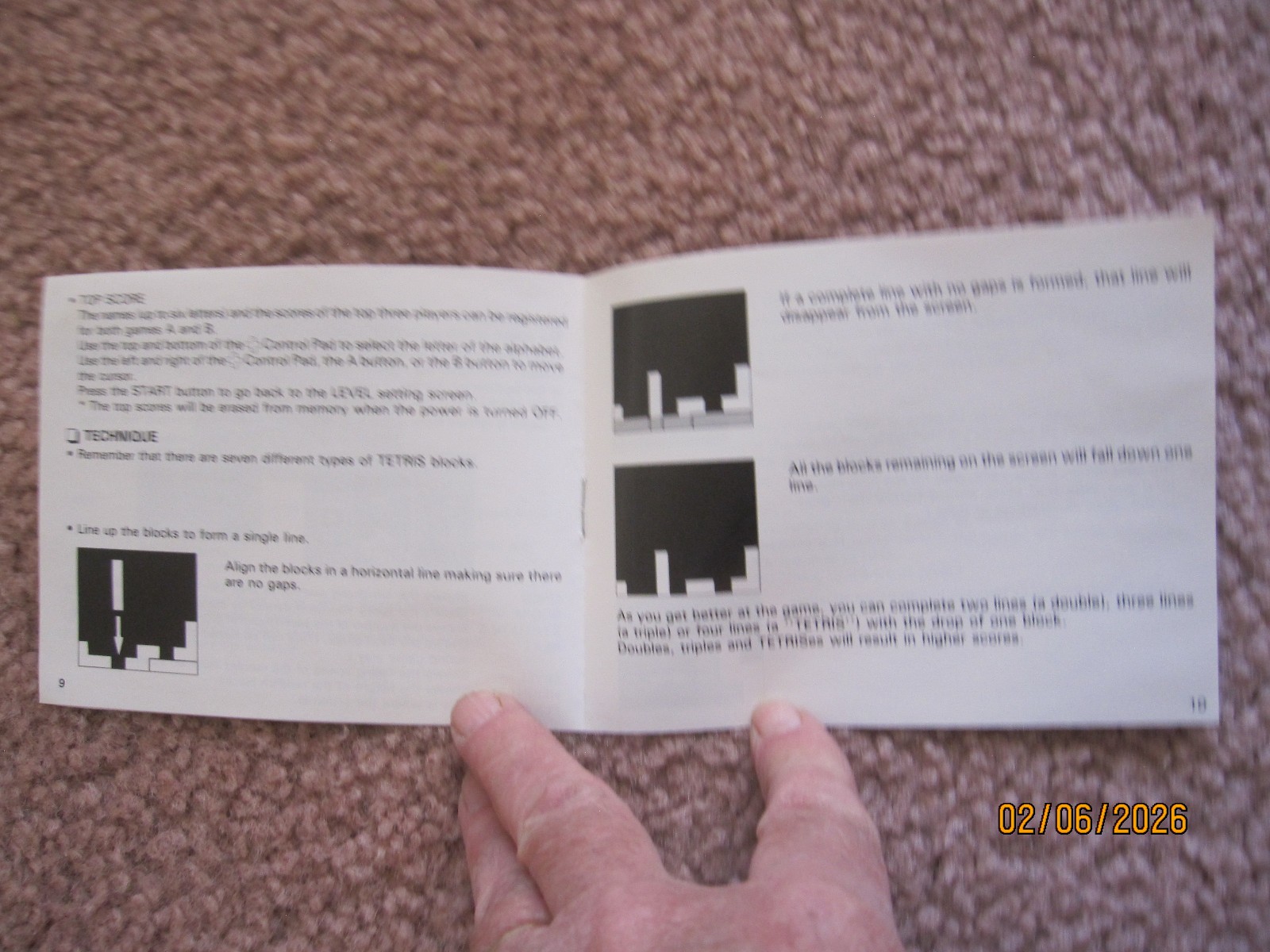 Tetris Instruction Booklet by Nintendo