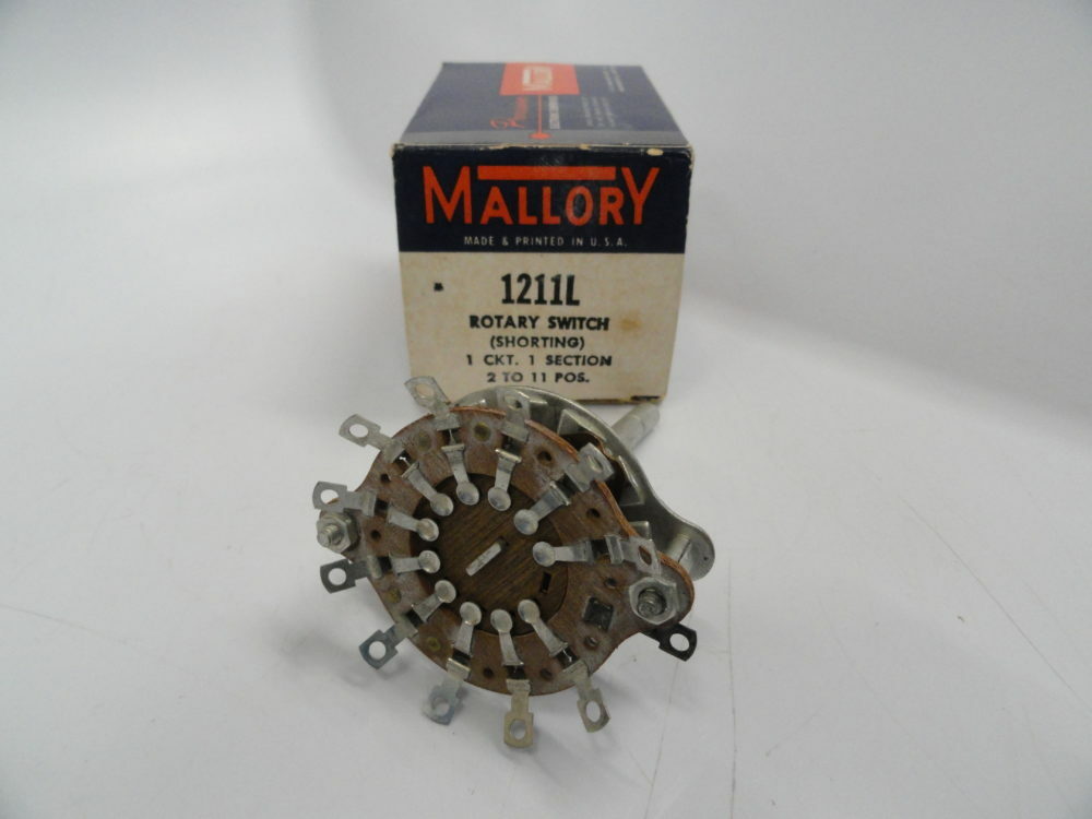 Mallory 1211L Rotary Switch (Shorting) - Free US Shipping