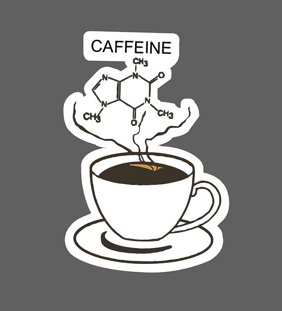 Caffeine Sticker Coffee Bonds Waterproof - Buy Any 4 For $1.75 Each Storewide!