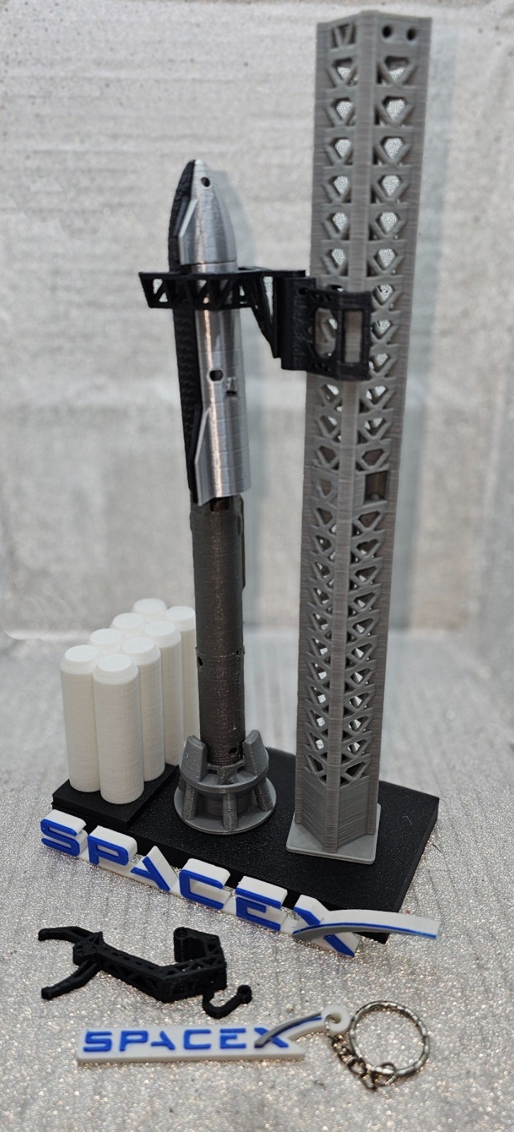 SpaceX Space Duel colours  X Starship And SuperHeavy, Launch Tower + extras Kit