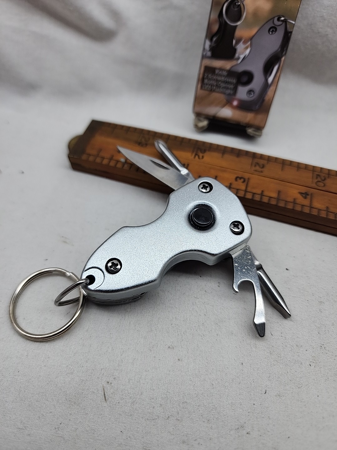 Webasto Mini Multi Tool Pocket Knife W LED Flashlight In Box