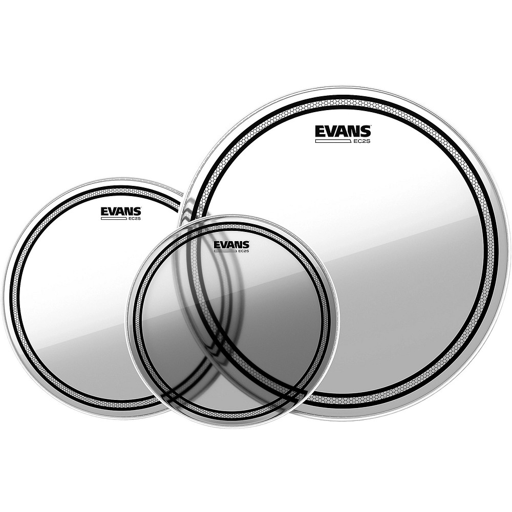 Evans EC2 SST Clear Drum Head Pack Rock  101216