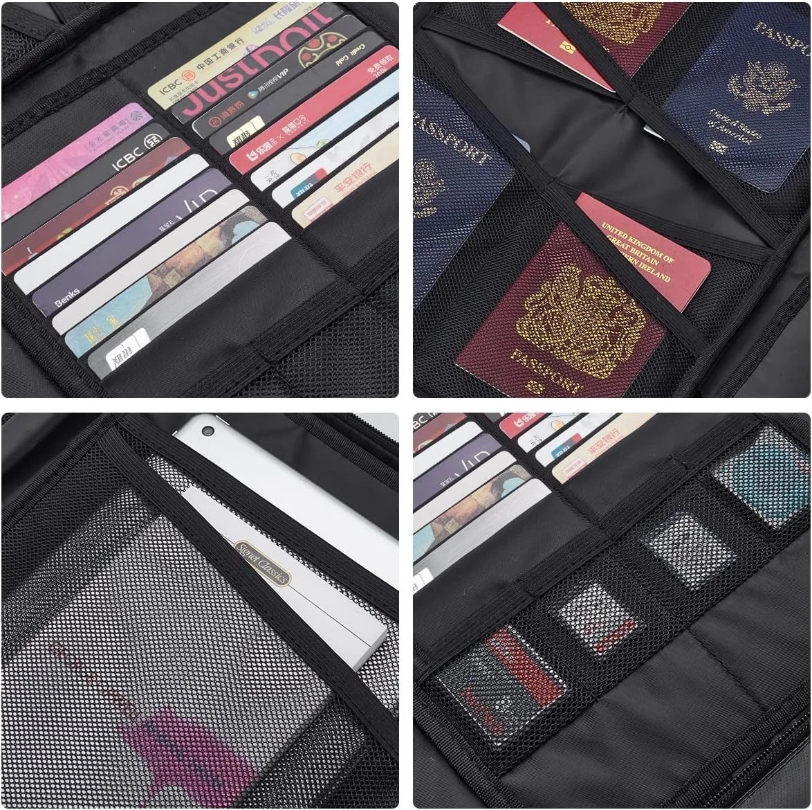 3-Layer Fireproof Document Box with Lock File Storage Box Waterproof Safe Bag US