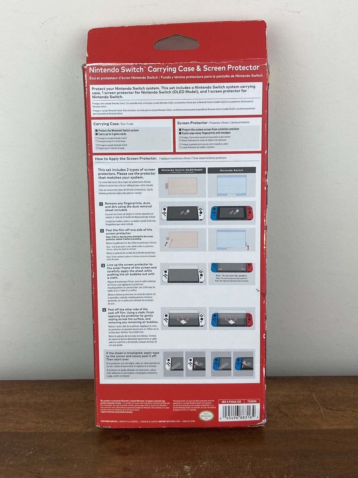 NINTENDO SWITCH Carrying Case & Screen Protector NEW SEALED