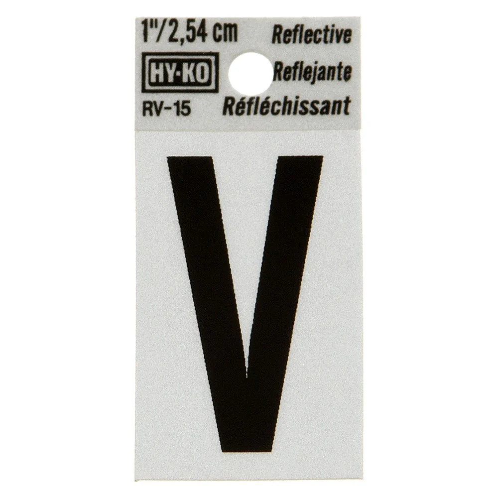 Hy-Ko™ 1.25" Reflective Letter V (10 pcs.)