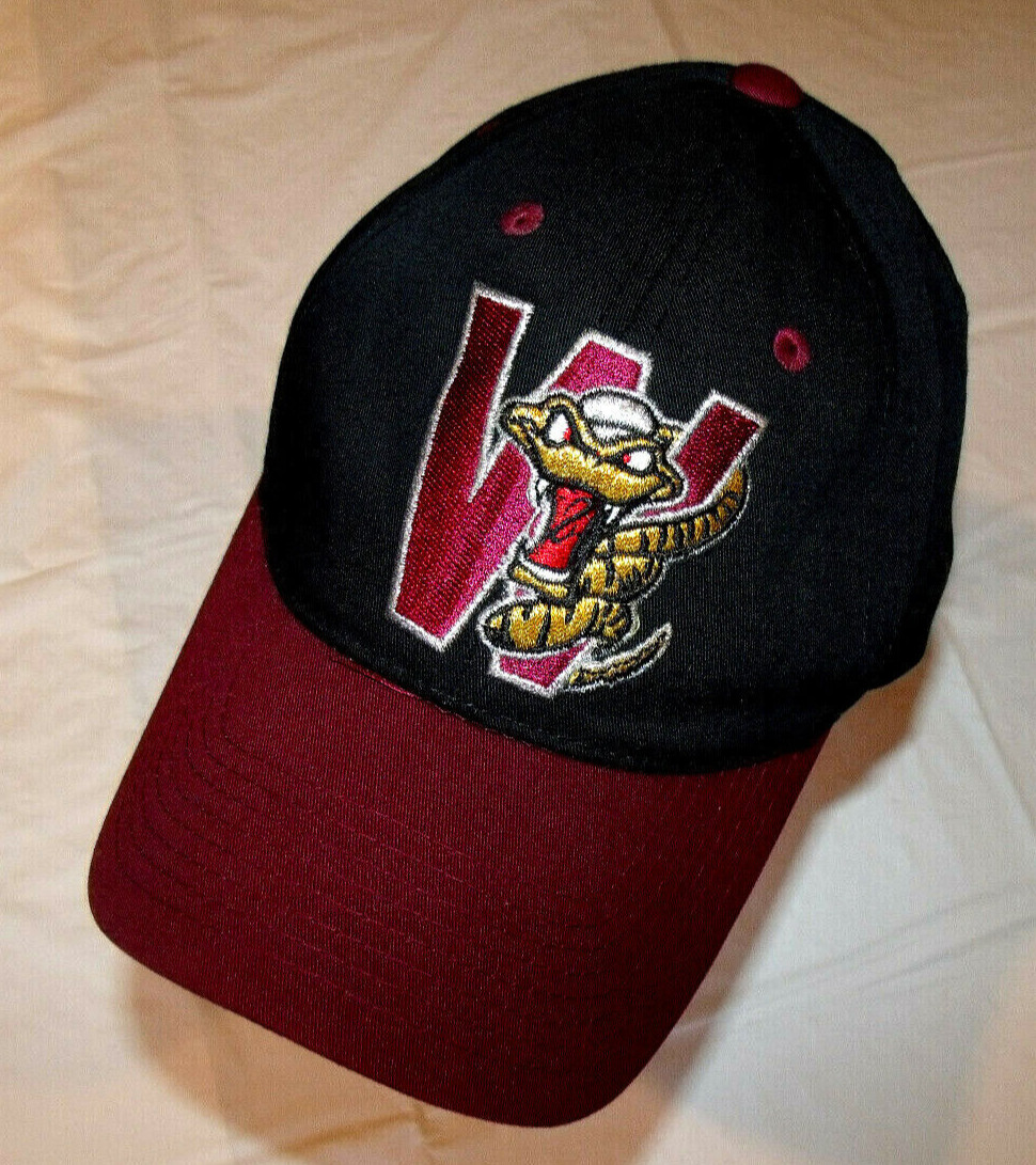 Wisconsin Timber Rattlers MiLB Black Hat/Maroon Brim OC Outdoor Cap YOUTH Adjust