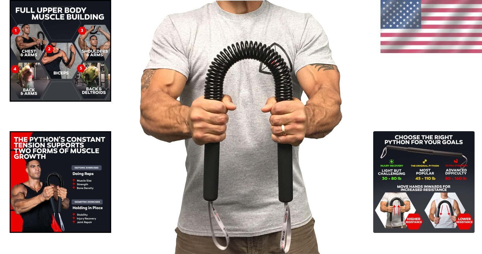 Python Power Twister Bar for Upper Body Strength – Adjustable Resistance Workout