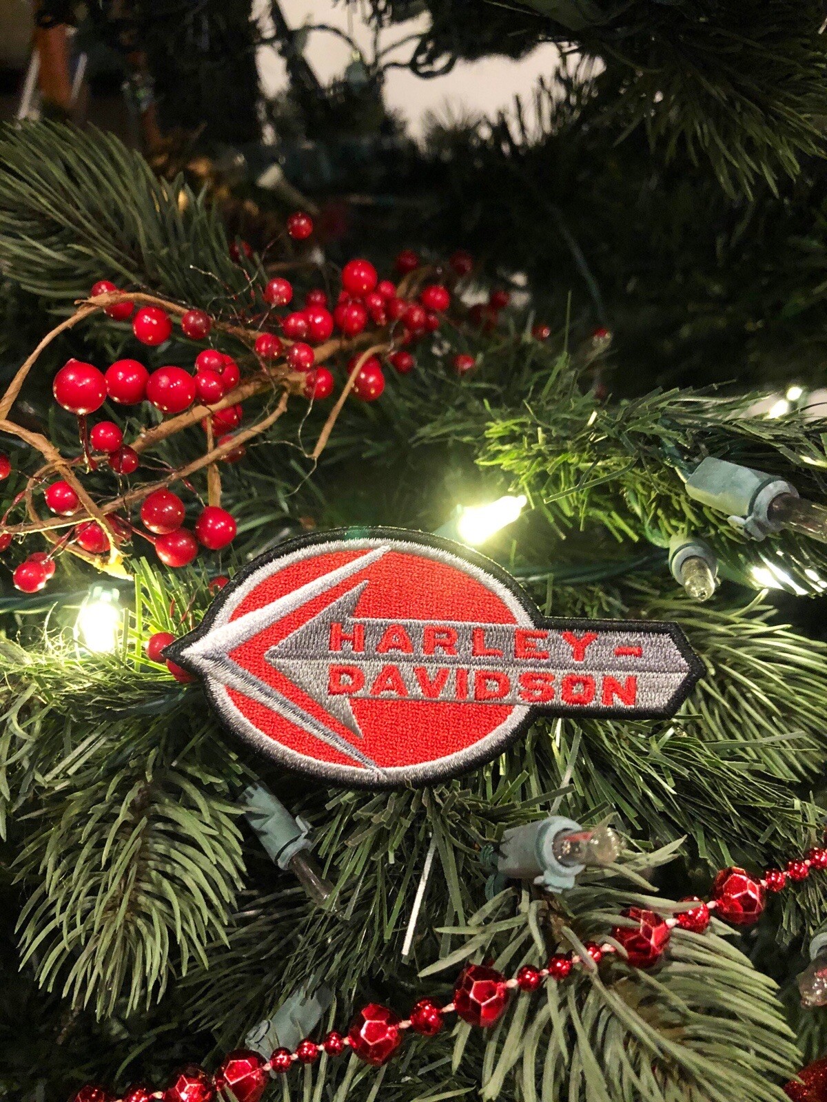Retro Harley Davidson Motorcycle Arrow Patch