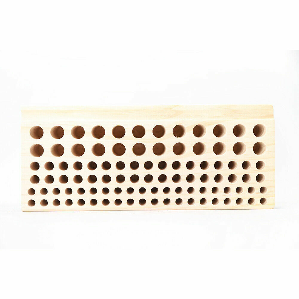 98 Holes Leather DIY Craft Wood Tool Rack, Wooden Stamp Storage Holder Organizer