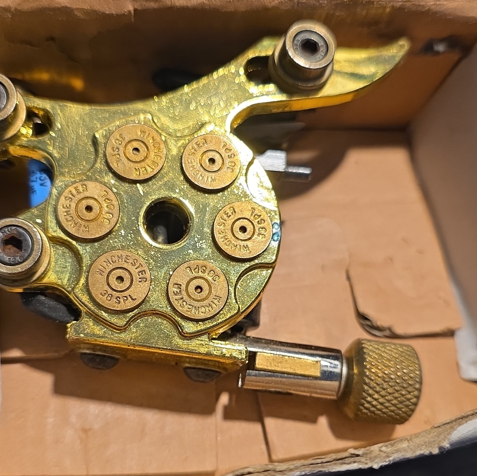 Gold Black Adjustable 2-Coil Coil Tattoo Machine TAT-MACH-7606.GLD
