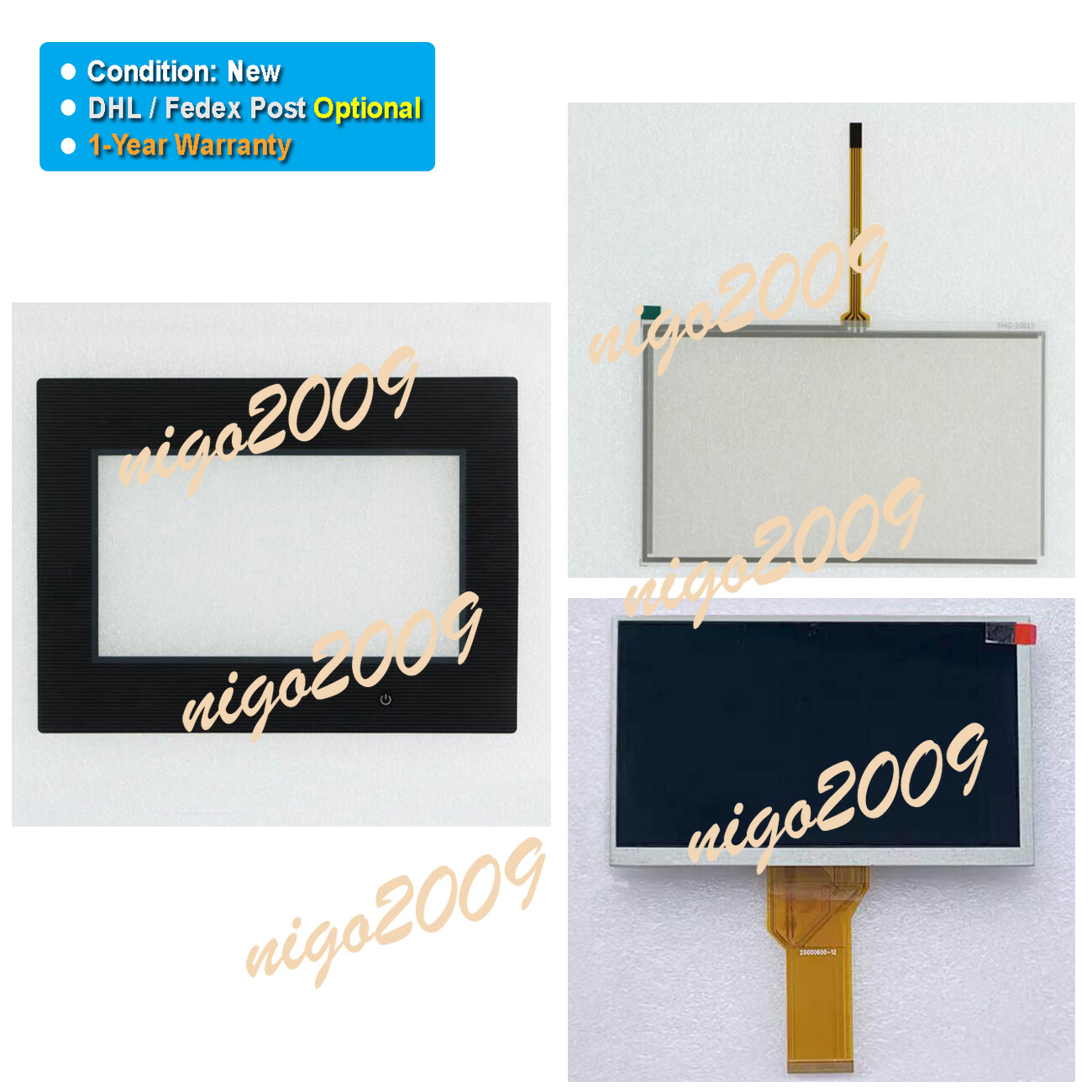 Fit for DELTA DOP-B07S411 Touch Screen Glass Overlay LCD Display 1-Year Warranty