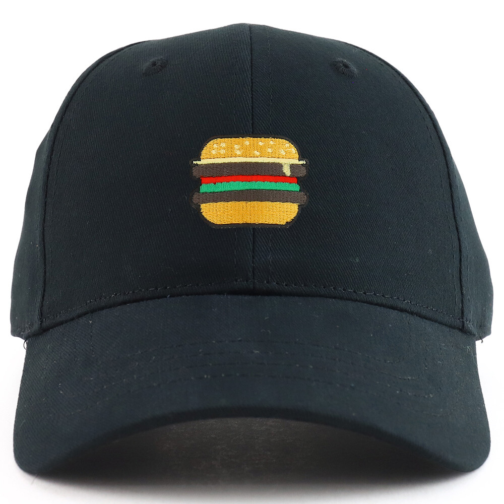 Burger Patch Youth Size Brushed Cotton Structured Baseball Cap - FREE SHIPPING