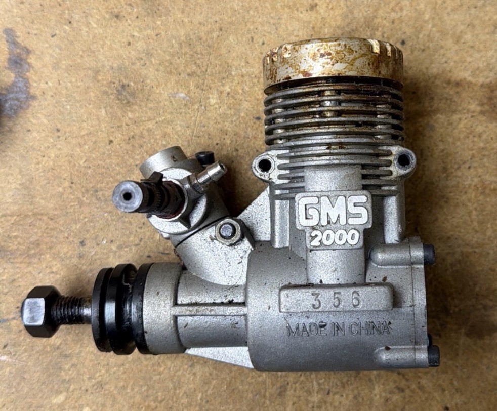 GMS 2000  47 cid 3.56ccm 2-Stroke Nitro/Glow RC Aircraft Engine w/ Muffler