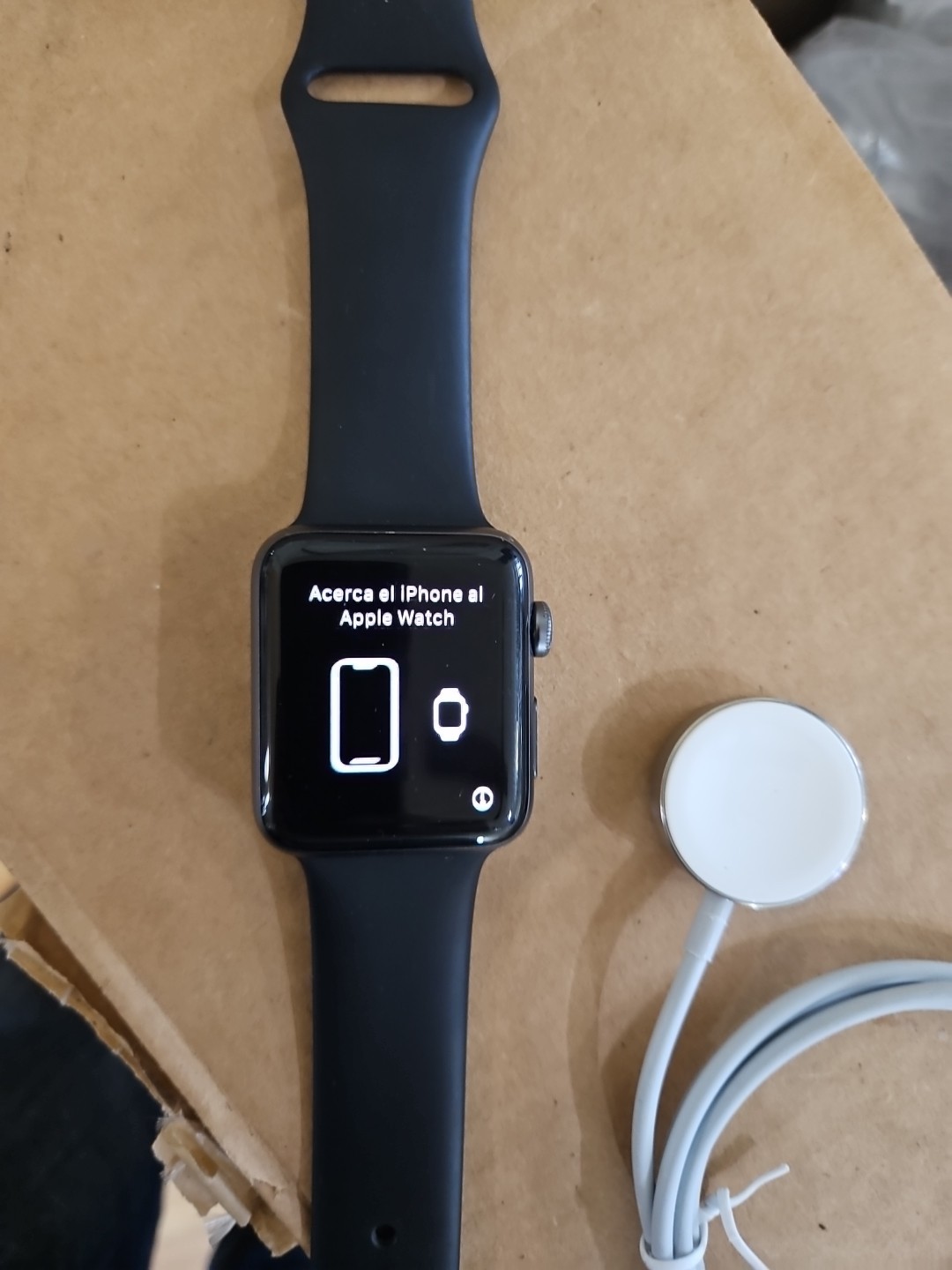Apple Watch Series 3 42mm GPS Gray Aluminum Case w/ Black Sport Band Smartwatch