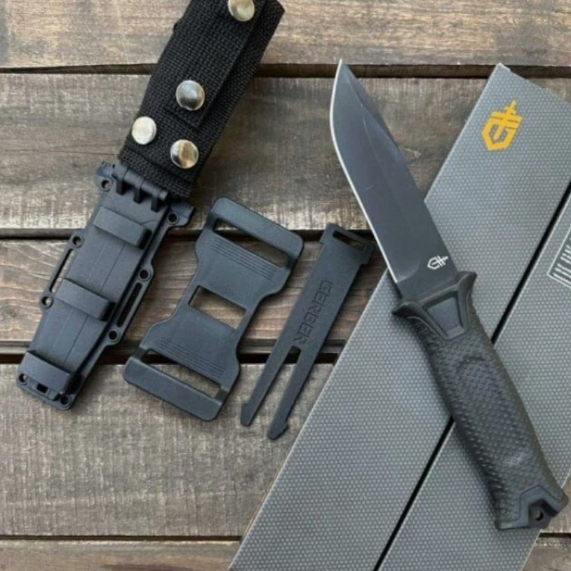 GERBER StrongArm Fixed Blade Survival Knife MOLLE Sheath Fine Edge New